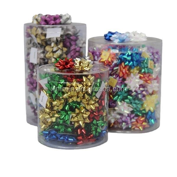 Set di fiocco a stella di Natale stampato con nastro in PP per l'imballaggio dei regali e la decorazione delle scatole di imballaggio